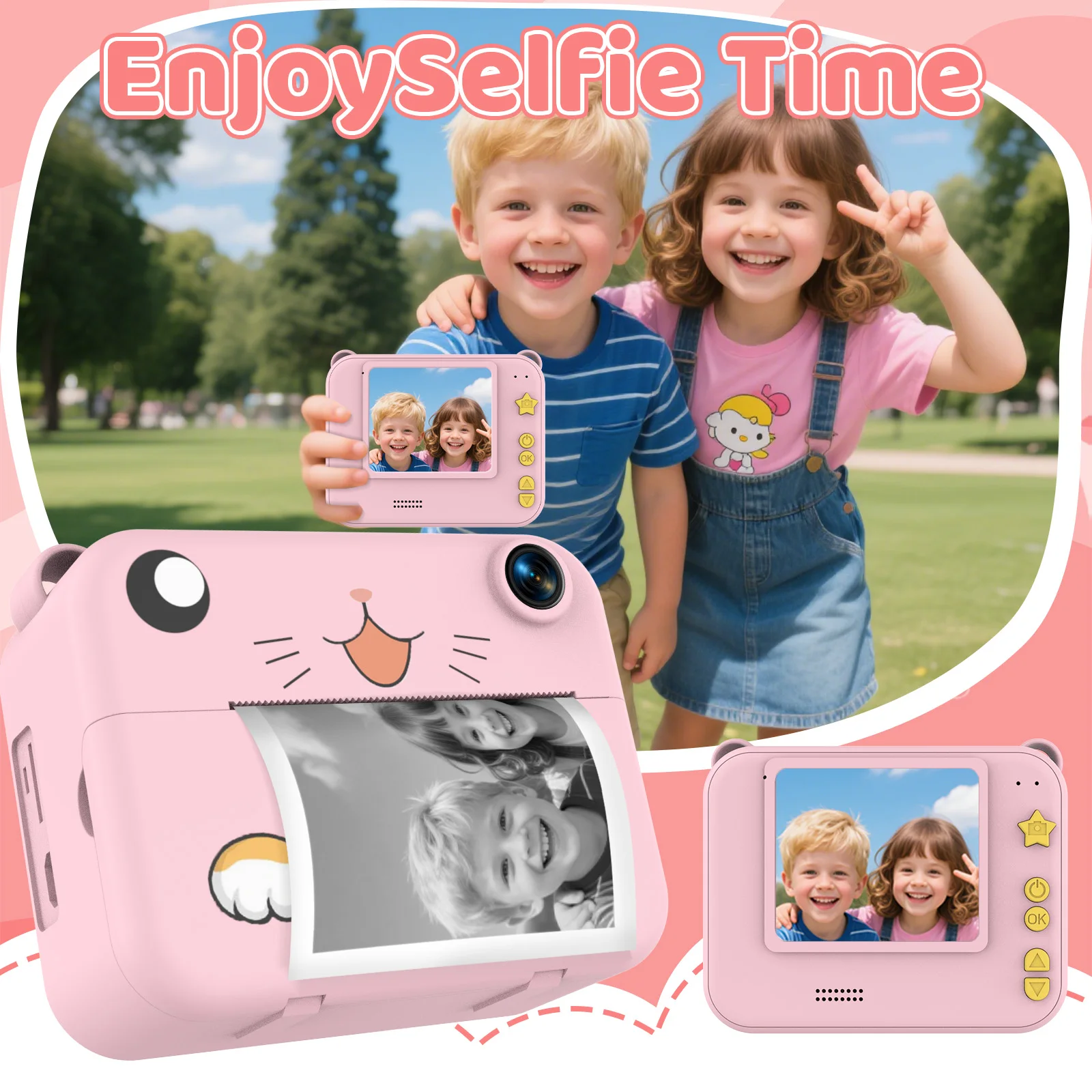 Best Kids Education Videos - กล้องเด็กดิจิตอล กล้องถ่ายรูปเด็ก พิมพ์ภาพทันที บันทึกวิดีโอความละเอียดสูง เครื่องพิมพ์ความร้อนขนาดเล็ก ของขวัญวันเกิดและเทศกาลที่ดีที่สุด