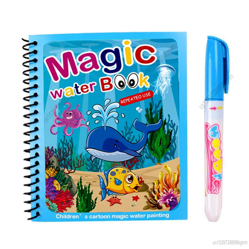 Educational Cartoon For Kids - การ์ตูน Magic ภาพวาดสมุดระบายสีพร้อมชุดปากกาเด็กเด็กการศึกษาการสอน DIY Sketch Graffiti