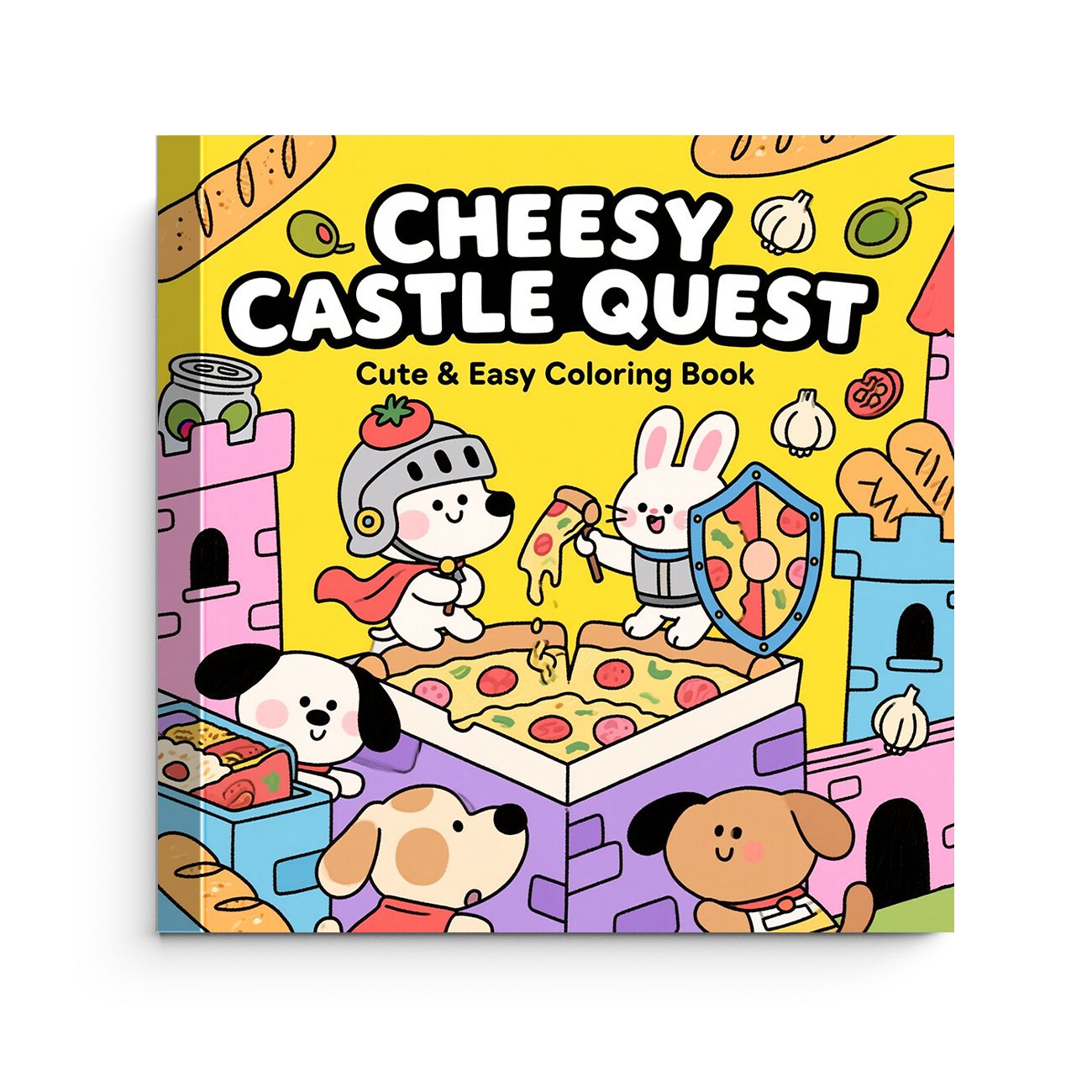 Educational Cartoon For Kids - หนังสือระบายสีการ์ตูนสำหรับเด็ก อาหาร สัตว์ ภาพประกอบการศึกษาเบื้องต้น อัลบั้มเสริมสร้างพัฒนาการสำหรับเด็กและผู้ปกครอง ฉากอาหารหลากหลาย