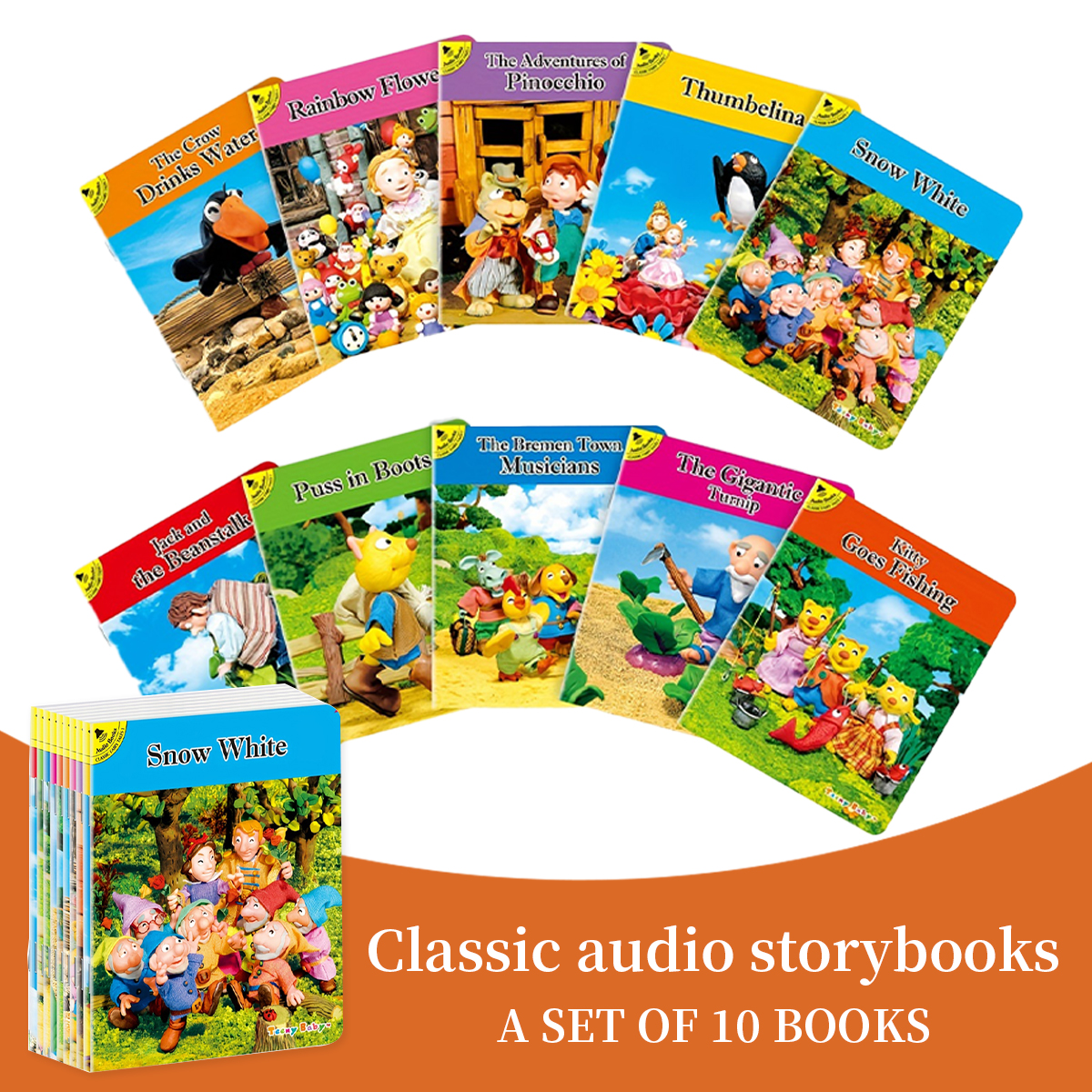 Kids Education Help - หนังสือเทพนิยายคลาสสิก10เล่มถ่ายทอดเรื่องราวแอนิเมชั่นที่มีสีสันสำหรับเด็กปฐมวัยหนังสือเสียงเพื่อช่วยอ่าน
