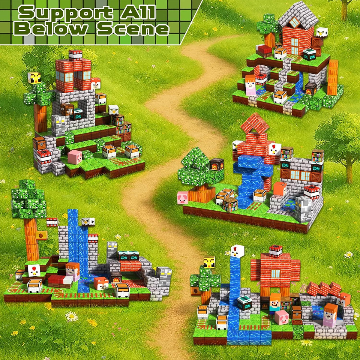 บล็อกแม่เหล็กของเล่นตัวต่อแบบแ - Kids Education World บทวิจารณ์และราคา