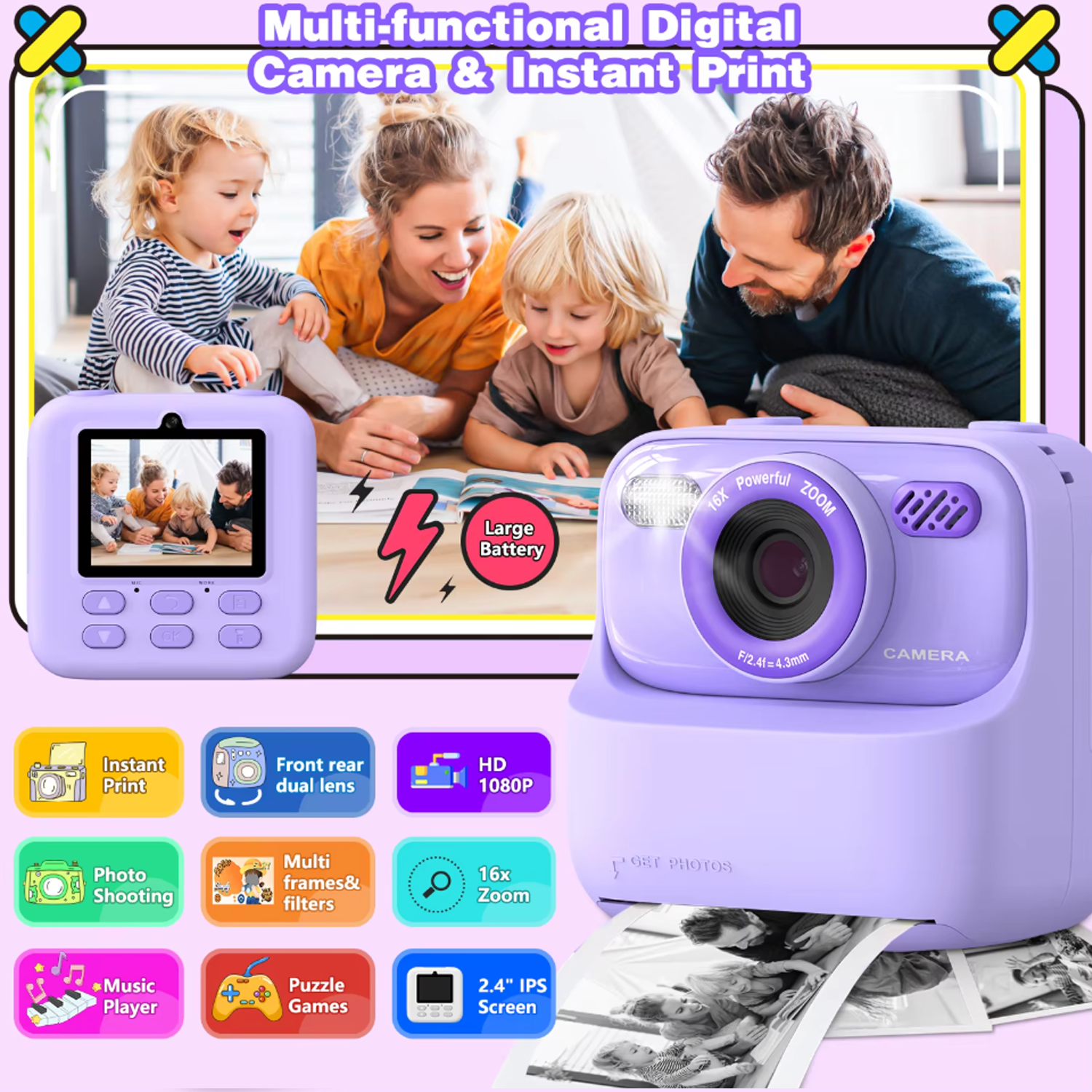 กล้องดิจิตอลสำหรับเด็ก กล้องถ่ - Best Kids Education Videos บทวิจารณ์และราคา