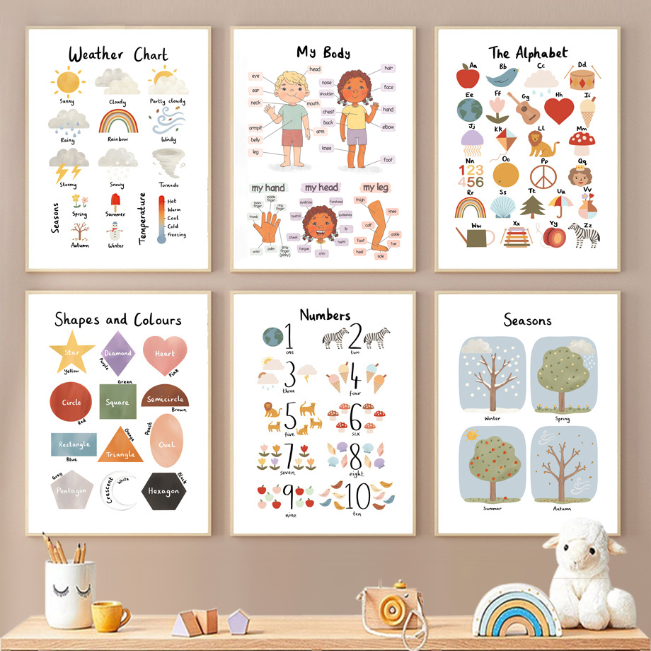 ฤดูกาล รูปร่าง สี ตัวเลข ตัวอั - Educational Cartoon For Kids บทวิจารณ์และราคา