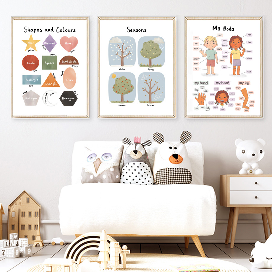 ฤดูกาล รูปร่าง สี ตัวเลข ตัวอั - Educational Cartoon For Kids บทวิจารณ์และราคา