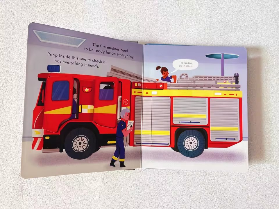 Usborne Peep Inside How A Fire - Kids Education Age บทวิจารณ์และราคา
