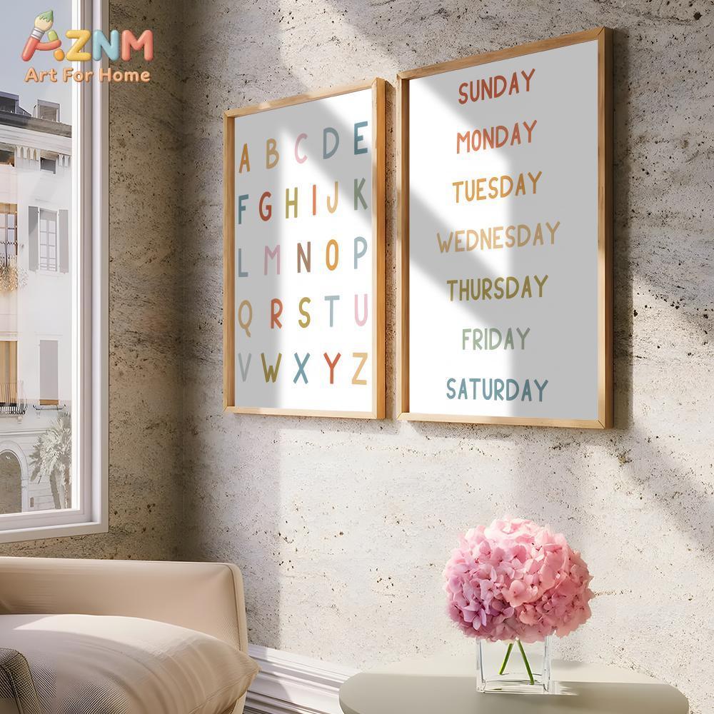AZNM ศิลปะบนผืนผ้าใบแบบไม่มีกร - Educational Cartoon For Kids บทวิจารณ์และราคา