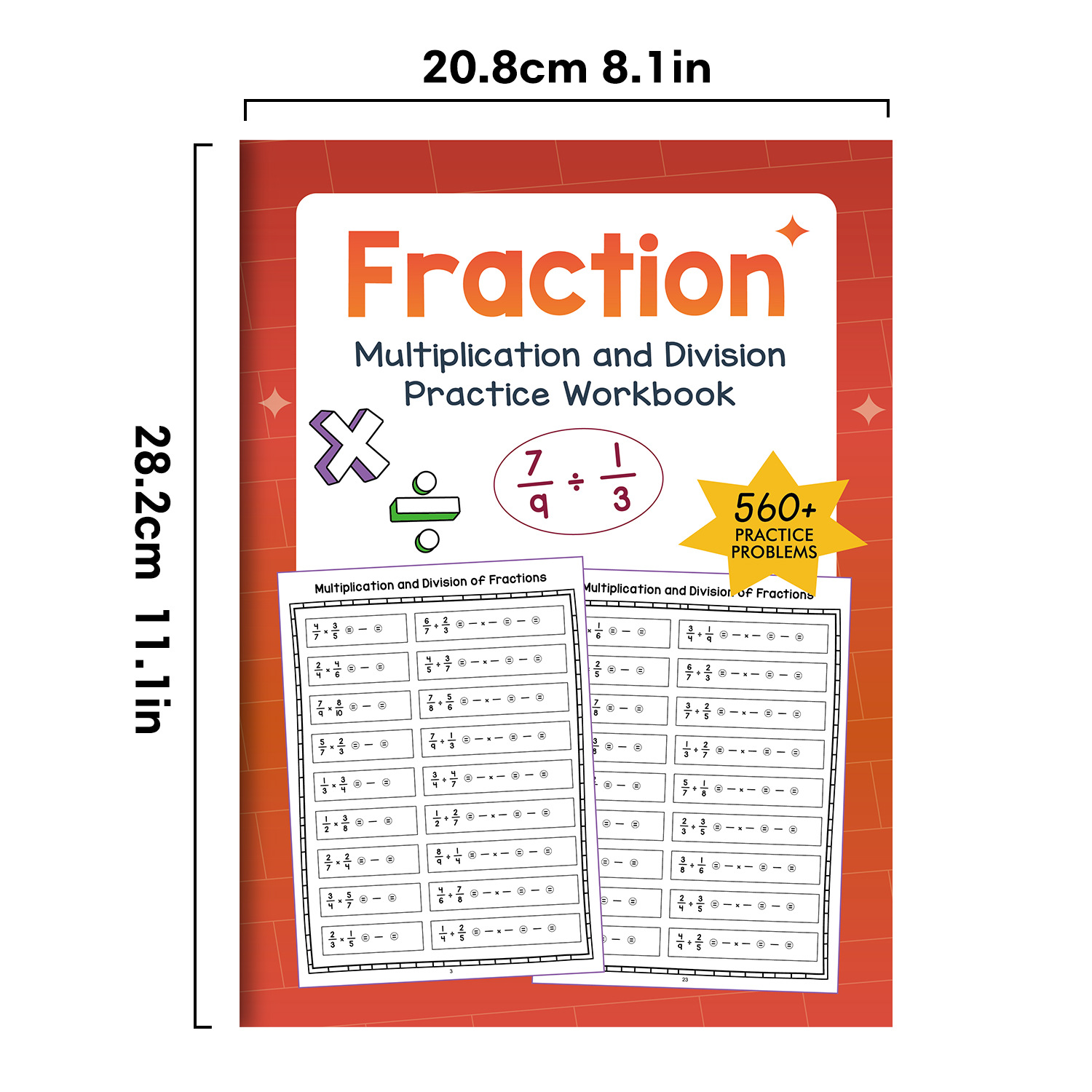 สมุดฝึกหัดการคูณเศษส่วน A4 32  - Kids Education Age บทวิจารณ์และราคา