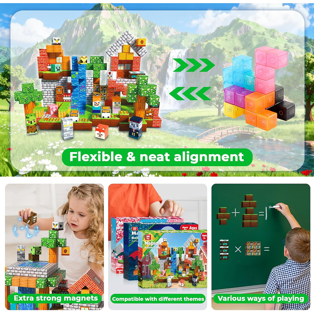 บล็อกแม่เหล็กของเล่นเสริมสร้าง - Kids Education World บทวิจารณ์และราคา