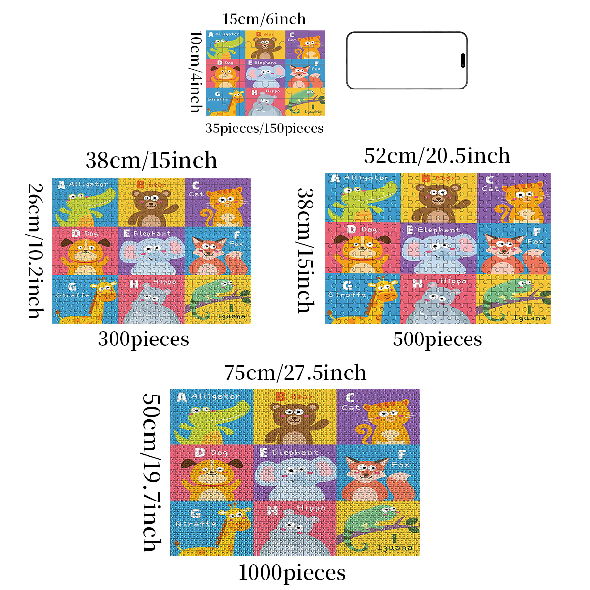 1 ชิ้น ตัวต่อจิ๊กซอว์ไม้รูปสัต - Kids No Education บทวิจารณ์และราคา