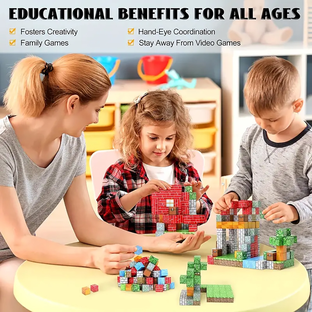 บล็อกแม่เหล็กของเล่นตัวต่อสร้า - Kids Education World บทวิจารณ์และราคา