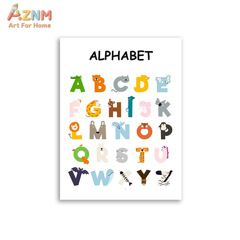 AZNM ศิลปะบนผืนผ้าใบแบบไม่มีกร - Educational Cartoon For Kids บทวิจารณ์และราคา