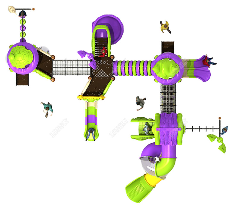 สไลเดอร์พลาสติกสำหรับเด็กกลางแ - Kids Education Park บทวิจารณ์และราคา