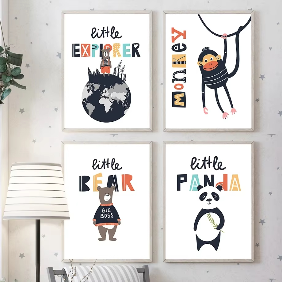 ภาพพิมพ์บนผ้าใบลายแผนที่โลกสัต - Kids Education World บทวิจารณ์และราคา